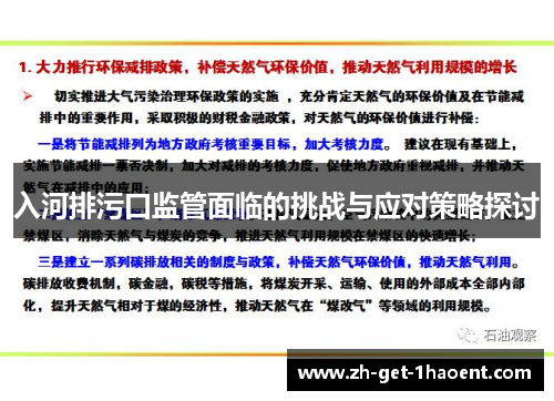 入河排污口监管面临的挑战与应对策略探讨